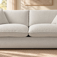 Bradman 3 Seater Duck Feather Sofa - Snow