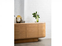 Byron 180cm Ceramic & Ash Veneer Buffet - Natural