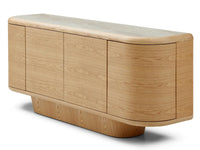Byron 180cm Ceramic & Ash Veneer Buffet - Natural