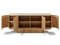 Byron 180cm Ceramic & Ash Veneer Buffet - Natural