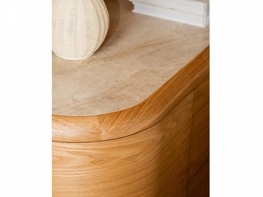 Byron 180cm Ceramic & Ash Veneer Buffet - Natural