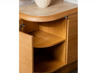 Byron 180cm Taj Mahal ceramic and natural ash veneer buffet – storage
