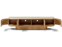 Byron 200cm Ceramic & Ash Veneer TV Unit - Natural