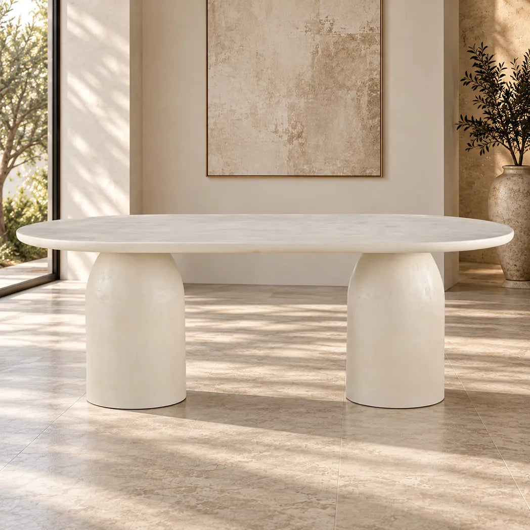 Calisto Oval Dining Table - Pebble
