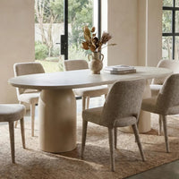 Calisto Oval Dining Table - Pebble