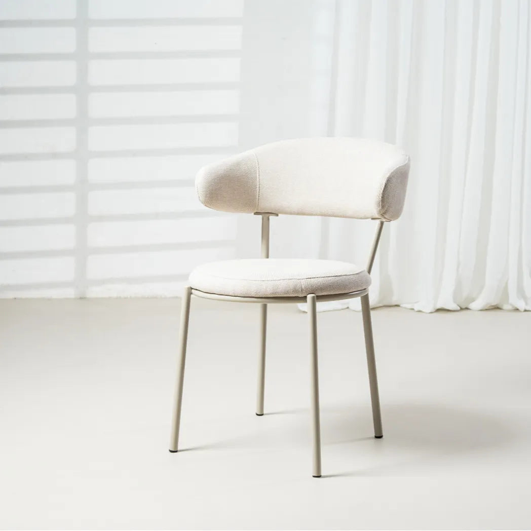 Cannes Textured Fabric Dining Chair in Beige