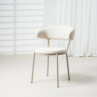Cannes Textured Fabric Dining Chair in Beige