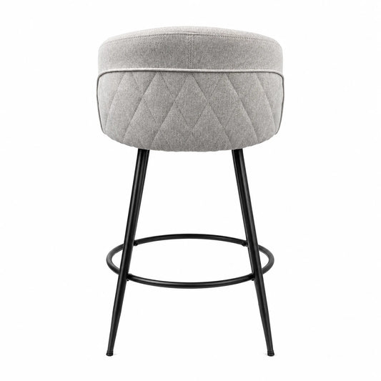 Carey Grey Fabric Bar Stool