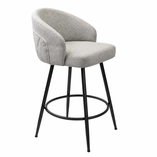 Carey Grey Fabric Bar Stool