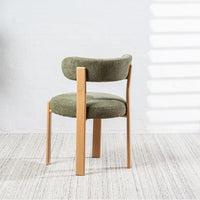 Carmo Chenille Dining Chair Oak-Look Leg