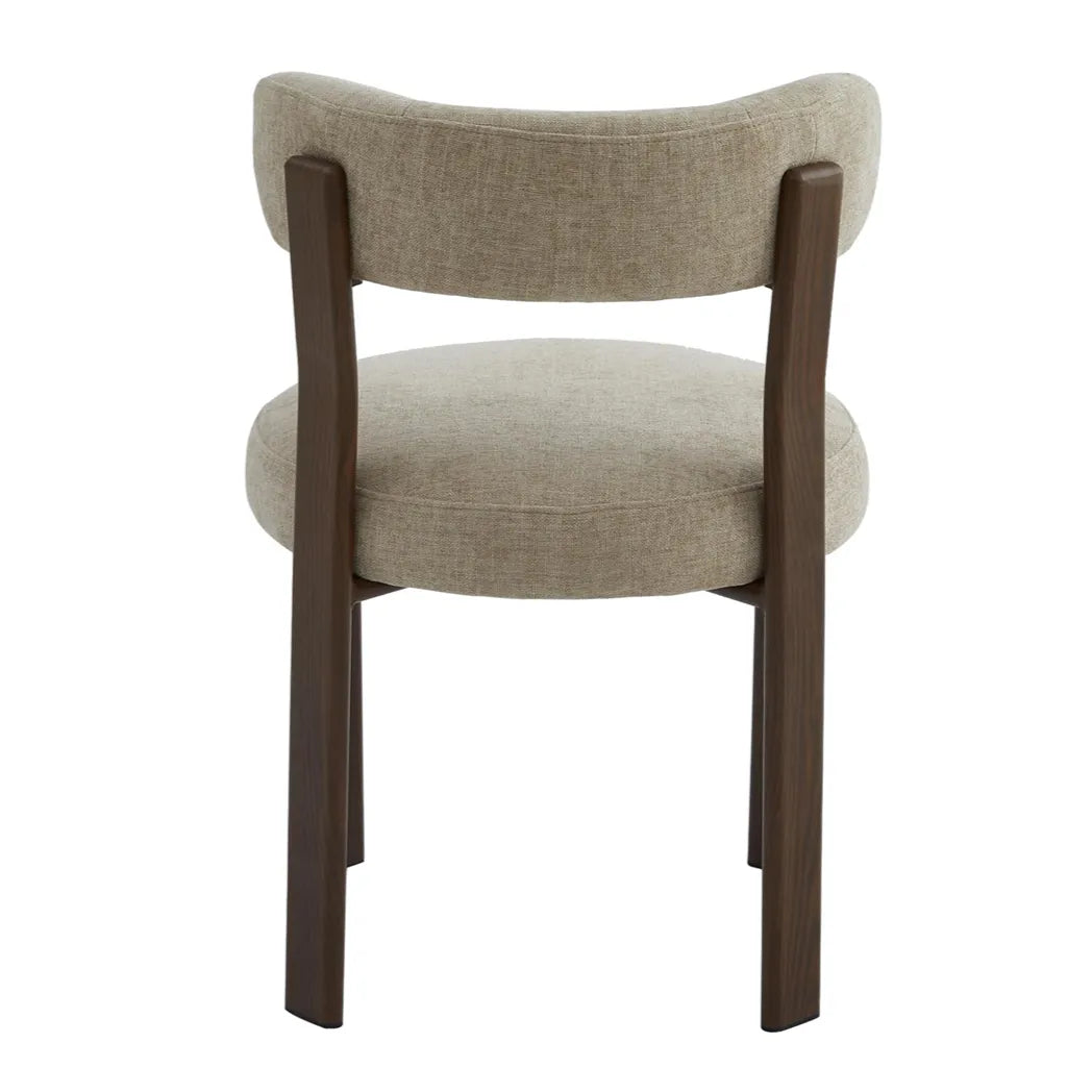 Carmo Chenille Dining Chair Walnut-Look Leg