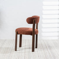 Carmo Chenille Dining Chair Walnut-Look Leg