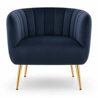 Cecil Velvet Accent Armchair