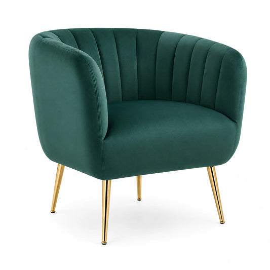 Cecil Velvet Accent Armchair