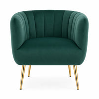 Cecil Velvet Accent Armchair