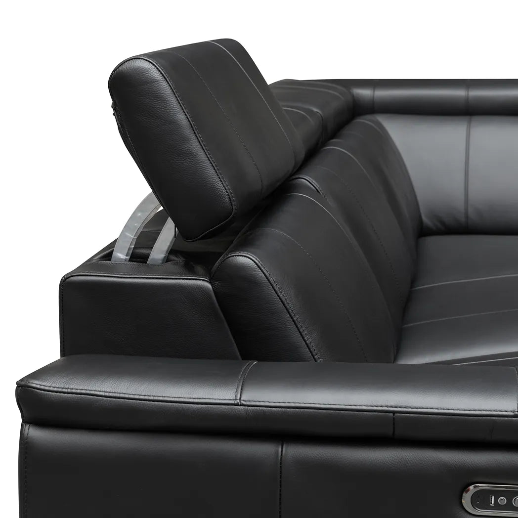 Centara 5 Seater Leather Modular Corner Electric Recliner