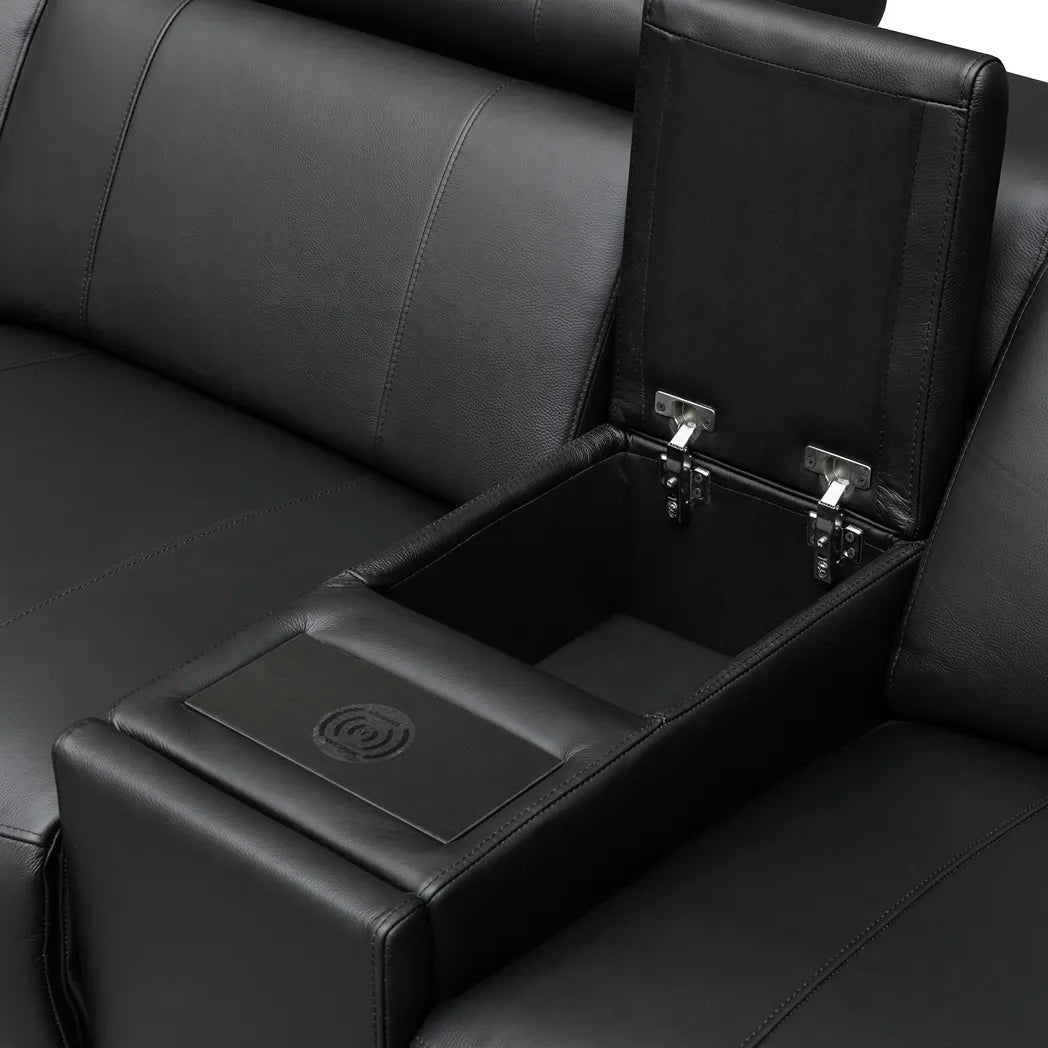 Centara 5 Seater Leather Modular Corner Electric Recliner