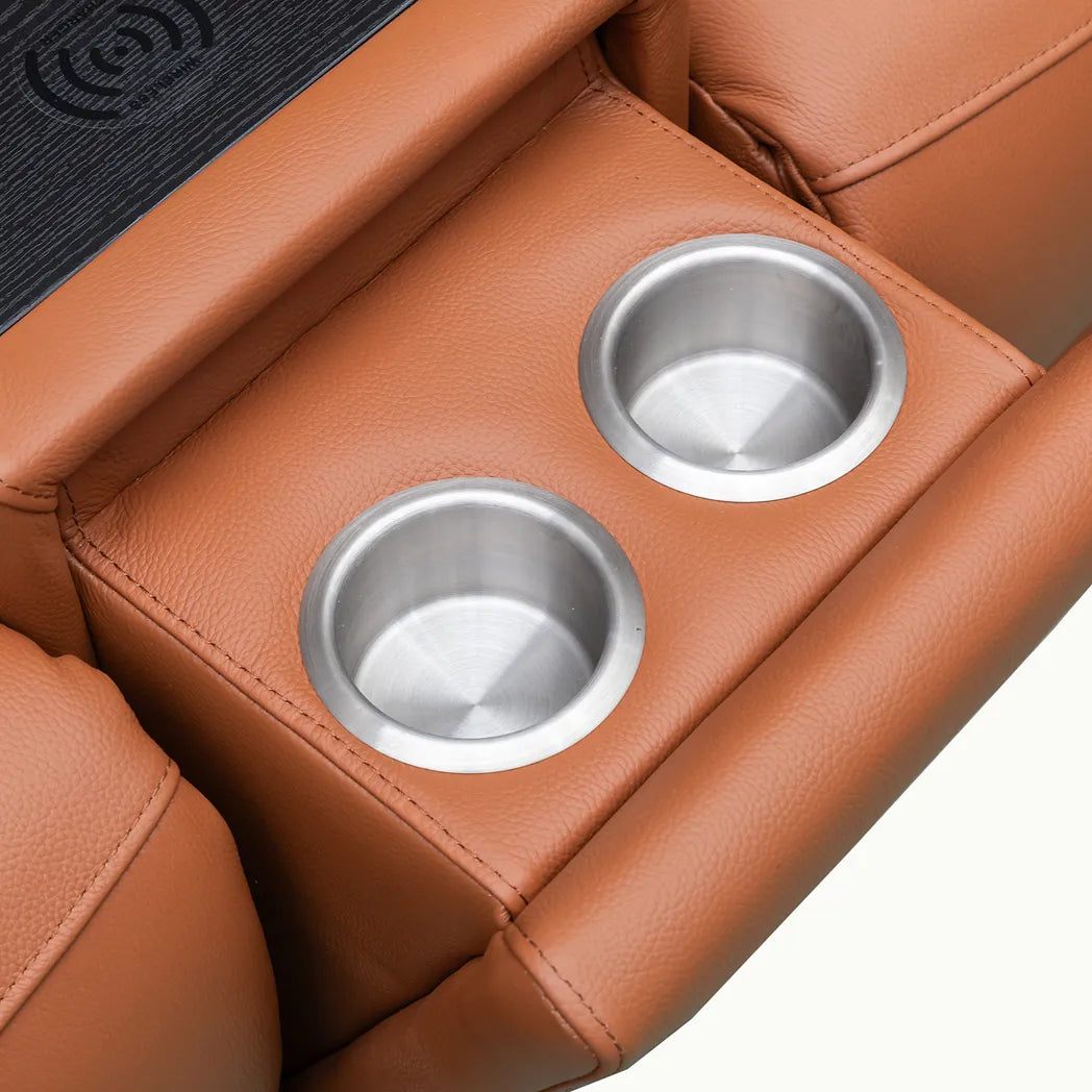 Centara 5 Seater Leather Modular Corner Electric Recliner