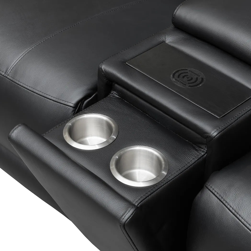 Centara 5 Seater Leather Modular Corner Electric Recliner