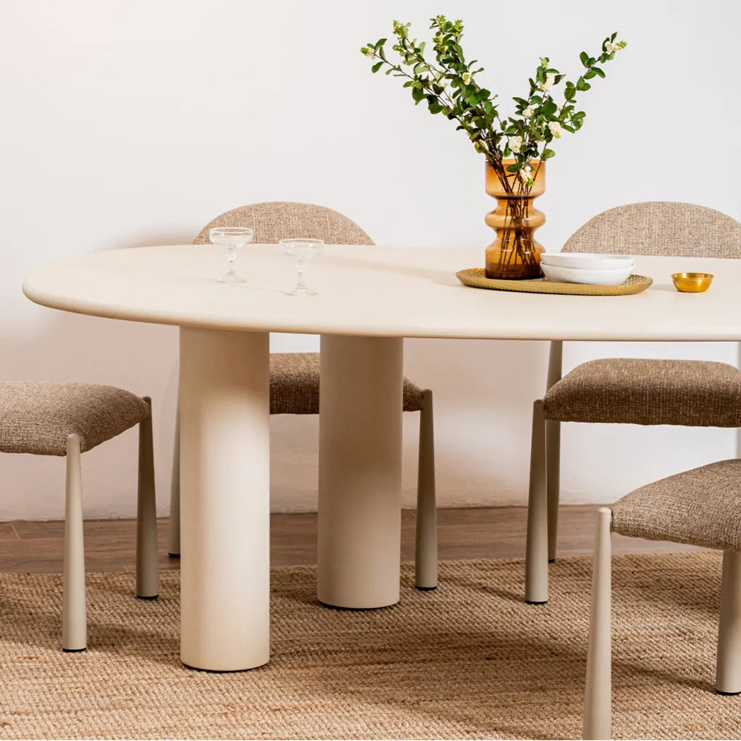 Coastal 2.3m Pebble dining table leg detail
