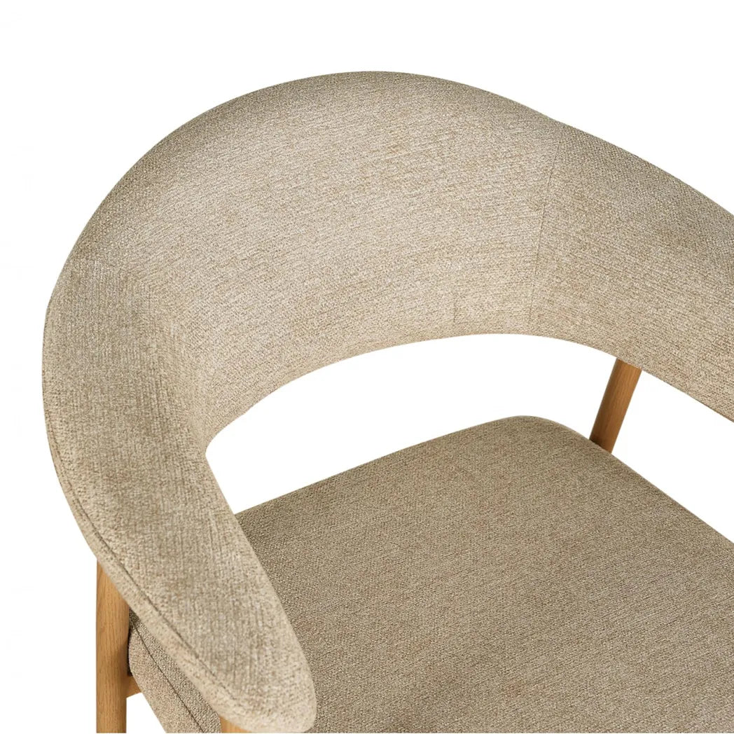 Como Mohair Dining Chair Natural Oak
