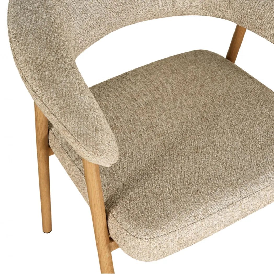 Como Mohair Dining Chair Natural Oak