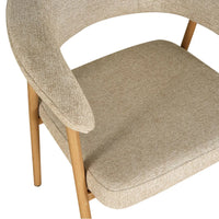 Como Mohair Dining Chair Natural Oak