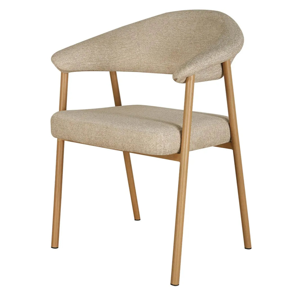 Como Mohair Dining Chair Natural Oak