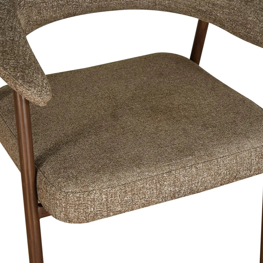 Como Mohair Dining Chair Walnut