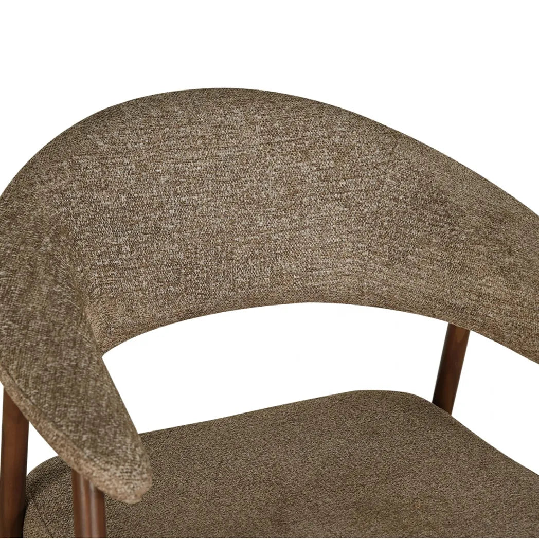 Como Mohair Dining Chair Walnut