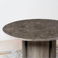 Corfu 120cm Round Grey Marble Dining Table