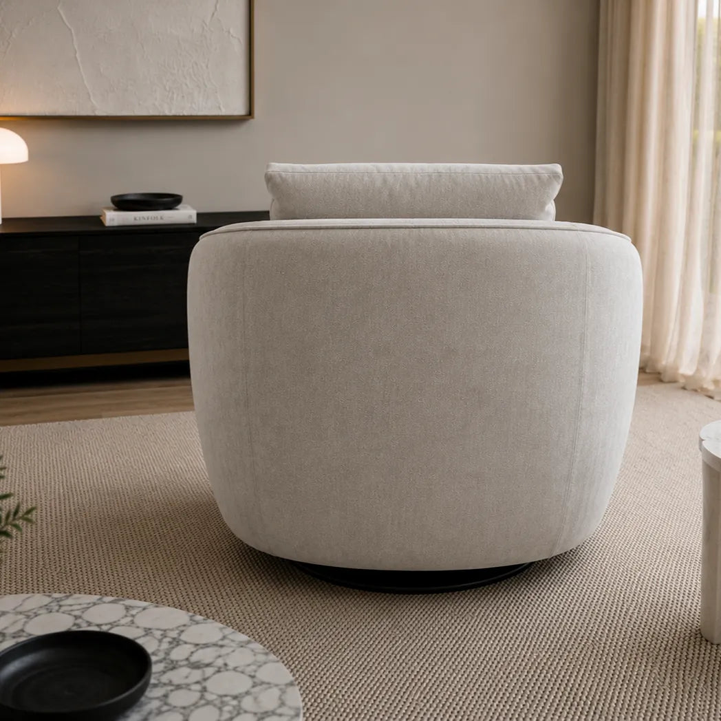 Cosmo Goose Feather Swivel Chair