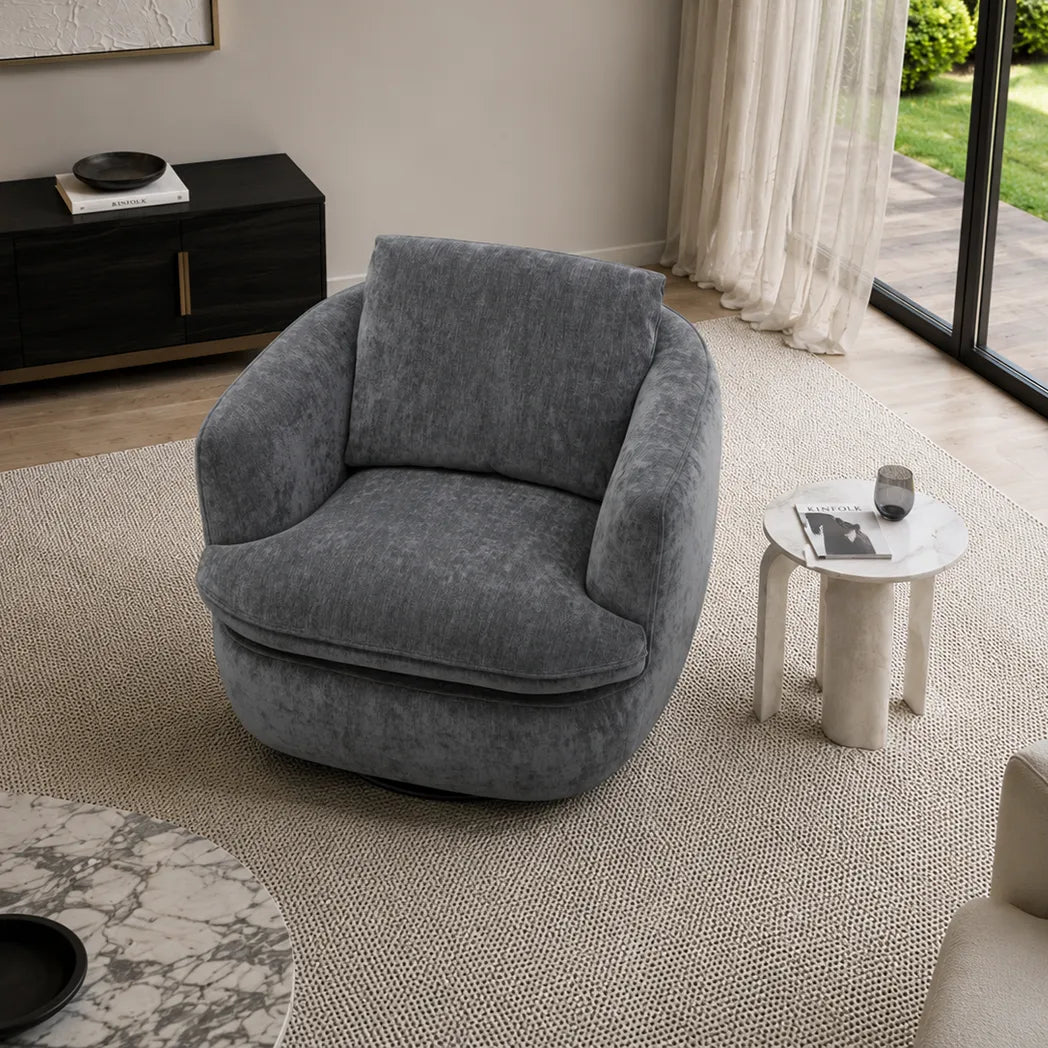 Cosmo Goose Feather Swivel Chair