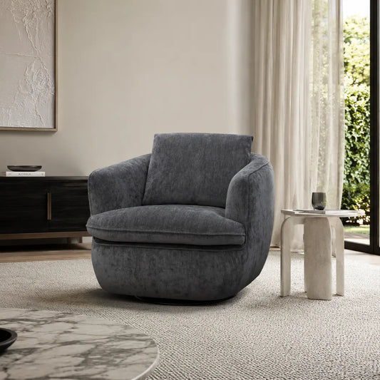 Cosmo Goose Feather Swivel Armchair