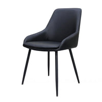 Costa Eco Leather Dining Chair in Black