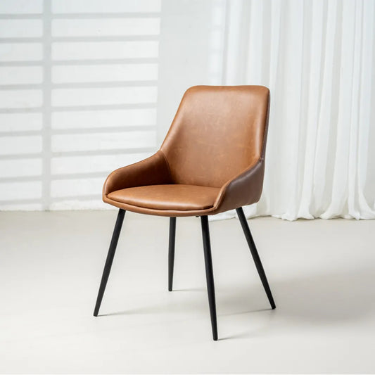 Costa Eco Leather Dining Chair in Cognac