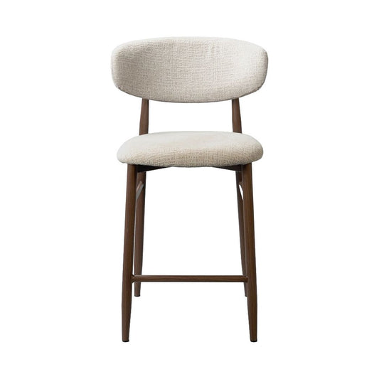 Cotswold Beige Textured Fabric Bar Stool