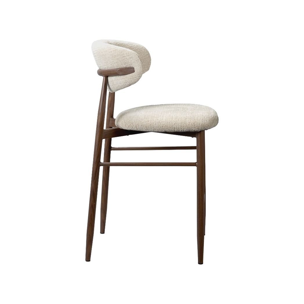 Cotswold Beige Textured Fabric Bar Stool