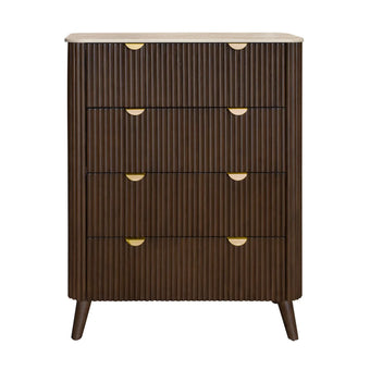 compare product Cotswold Travertine Top 4 Drawers Timber Tallboy
