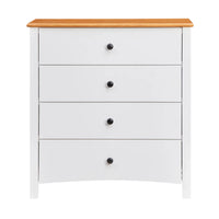 Courtney Timber 4 Drawers Tallboy