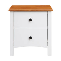 Courtney 2 Drawer Timber Bedside Table