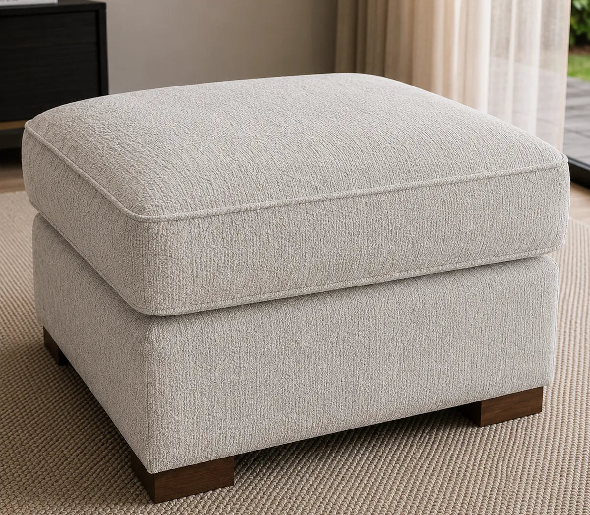 Dream 3 Seater Chaise Goose Feather Sofa with Ottoman
