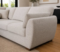 Dream 3 Seater Chaise Goose Feather Sofa with Ottoman
