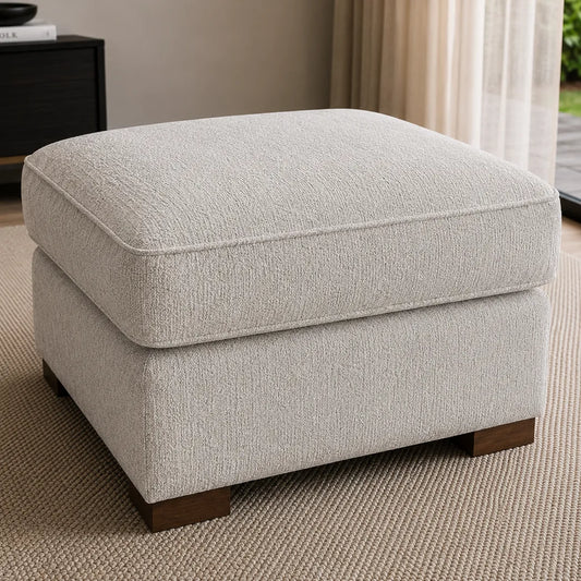 Dream Goose Feather Ottoman in Beige
