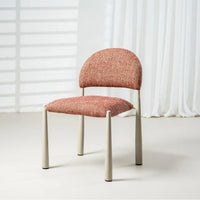 Egypt Textured Fabric Dining Chair in Sunset