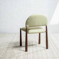 Egypt Fabric Dining Chair Walnut-Look Leg
