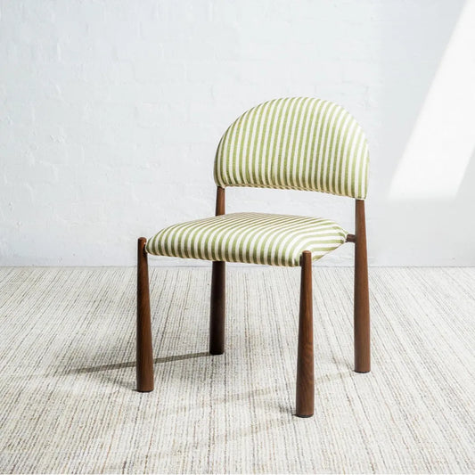 Egypt Fabric Dining Chair Walnut-Look Leg