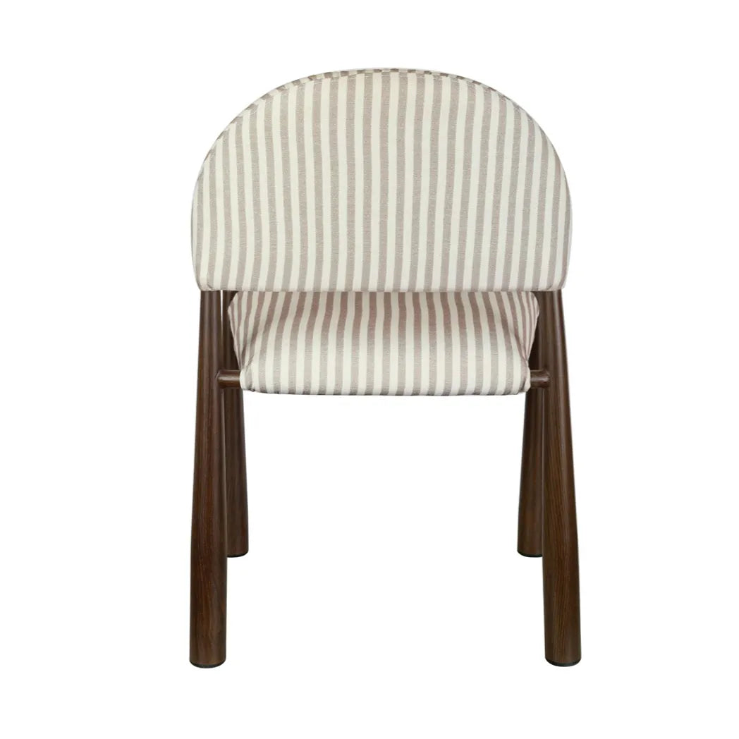 Egypt Fabric Dining Chair Walnut-Look Leg