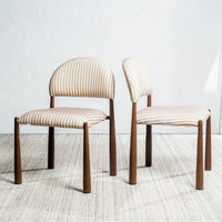 Egypt Fabric Dining Chair Walnut-Look Leg