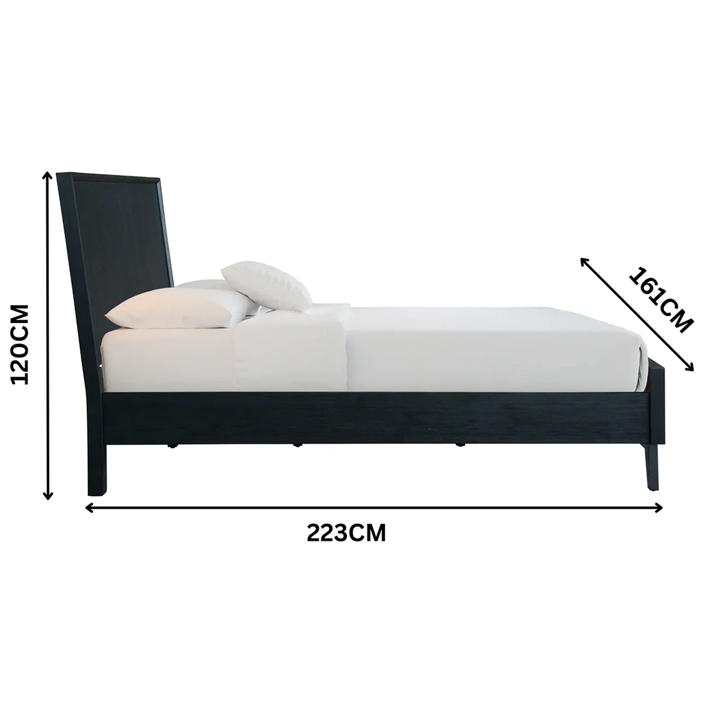 Ella Acacia Timber Bed Frame Black